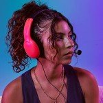 Shure Microphone-Compatible Gaming Headset - Blue & Red