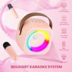 Portable Bluetooth Karaoke Speaker with 2 Microphones