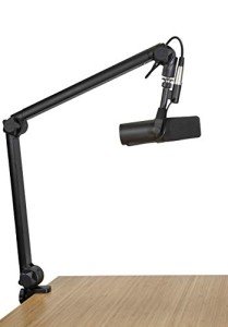 Desk-Mounted Microphone Boom Stand for Podcasts