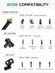 Adjustable Tripod Boom Mic Stand with Clips