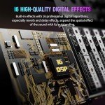 BAXS 6-Channel Professional Audio Mixer with Bluetooth