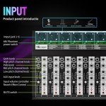 BAXS 6-Channel Professional Audio Mixer with Bluetooth