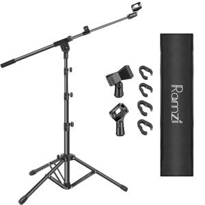 Ramzi Double Support Tripod Microphone Stand with Bag