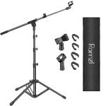 Ramzi Double Support Tripod Microphone Stand with Bag