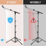 Ramzi Double Support Tripod Microphone Stand with Bag