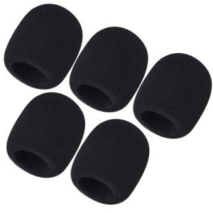 Mudder 5-Pack Foam Windscreens for Handheld Mics