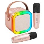 Portable Bluetooth Karaoke Microphone with 2 Mics