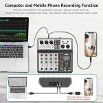 Aveek 5-Channel USB Bluetooth Audio Mixer