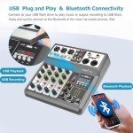 Aveek 5-Channel USB Bluetooth Audio Mixer