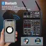 Dual Wireless Microphone Audio Mixer with Bluetooth