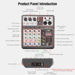 Aveek 5-Channel USB Bluetooth Audio Mixer