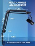 InnoGear Microphone Boom Arm with Cable Management