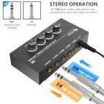 FIFINE Low-Noise 4-Channel Audio Mixer N5