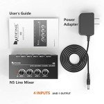 FIFINE Low-Noise 4-Channel Audio Mixer N5