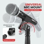 Heavy Duty Adjustable Microphone Stand with Compact Base