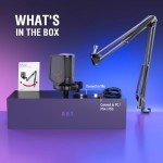 FIFINE USB Gaming Microphone with Boom Arm & Filter