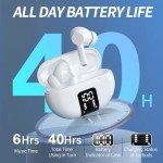 Shure Wireless Earbuds with 40H Playtime, Microphone