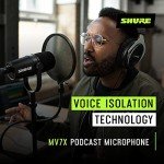 Shure MV7X XLR Microphone for Podcasts and Recording