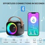 Portable Bluetooth Karaoke Machine with 2 Microphones