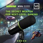 Shure MV6 USB Microphone for Gamers and Streamers