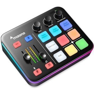 MAONO Gaming Mixer with Bluetooth and Phantom Power