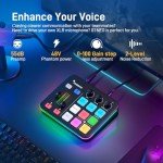 MAONO Gaming Mixer with Bluetooth and Phantom Power