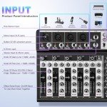 6-Channel Bluetooth Audio Mixer with DSP Effects