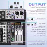 6-Channel Bluetooth Audio Mixer with DSP Effects