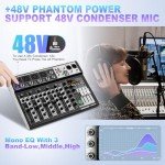6-Channel Bluetooth Audio Mixer with DSP Effects
