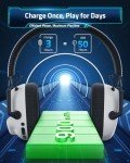 Vakedy Wireless Gaming Headset with Microphone - White