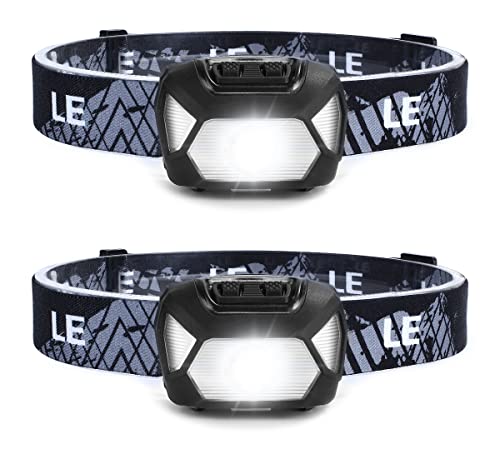 Super Bright Waterproof LED Headlamps - 2 Pack