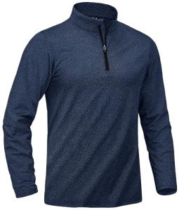 Men's 1/4 Zip Long Sleeve Hiking Shirt - Navy