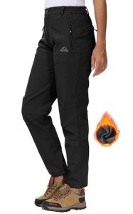 YSENTO Women's Waterproof Fleece Lined Hiking Trousers