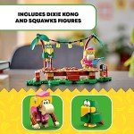 LEGO Super Mario Dixie Kong’s Jungle Jam Expansion Set 71421, Super Mario Gift Set for Boys and Girls Ages 7-9, Buildable Toy Game Featuring 2 Brick Built Super Mario Figures with Musical Accessories
