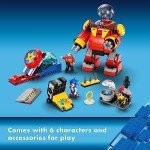 LEGO Sonic The Hedgehog Sonic vs. Dr. Eggman’s Death Egg Robot Building Toy for Sonic Fans and 8 Year Old Gamers, Includes Speed Sphere and Launcher Plus 6 Sonic Figures for Creative Role Play, 76993