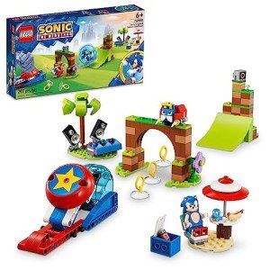 LEGO Sonic the Hedgehog Sonic’s Speed Sphere Challenge 76990 Building Toy Set, Sonic Playset with Speed Sphere Launcher and 3 Sonic Figures, Fun Birthday Gift for Young Fans Ages 6 and Up