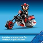 LEGO Sonic The Hedgehog Shadow The Hedgehog Escape Building Set, Motorcycle Toy, Video Game Character Figures, Sonic Toy for Kids, Gift for Gamers Ages 8 Plus, 76995