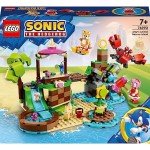 LEGO 76992 Sonic the Hedgehog Amy's Animal Island Playset, Buildable Toy with 6 Characters Including Amy and Tails Figures, Gift for Kids, Boys and Girls from 7 Years