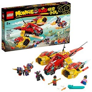 LEGO Monkie Kid: Monkie Kid’s Cloud Jet 80008 Aircraft Toy Building Kit (529 Pieces) Amazon Exclusive