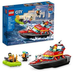 LEGO City Fire Rescue Boat with Minifigures