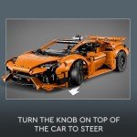 LEGO Technic Lamborghini Huracán Tecnica Orange Toy Cars - Building Toys for Kids, Boys & Girls, Ages 9+ - Lamborghini Toy Car W/ V10 Engine & Steering - Gift Ideas for Birthdays - 42196