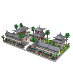 Kadablk Architecture Chinese Style of Suzhou Garden,Set 1 Front Courtyard, Micro Block,Classical Famous Building Block Set,4222 PCS for Adults and Kids