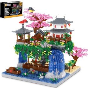 Kitoyz Cherry Blossom Bonsai Tree Building Set, Chinese Architecture of Peach Blossom Micro Mini Building Blocks Set, Japanese Sakura Tree House Building Kit, for Kids Adults (3220 PCS)