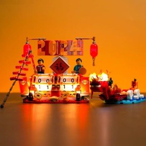 BrickBling LED Light Kit Compatible with Lego Festival Calendar 40678, Newest 2024 Lighting Compatible with Lego Chinese New Year Set (Not Included The Model)