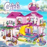 Pink Summer Villa Building Set for Girls 1018 PCS