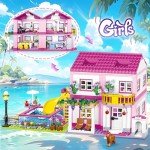 Pink Summer Villa Building Set for Girls 1018 PCS