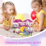 Pink Summer Villa Building Set for Girls 1018 PCS