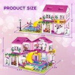 Pink Summer Villa Building Set for Girls 1018 PCS