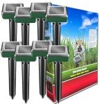 Ultrasonic Solar Mole and Rodent Repellent 8 Pack