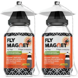 2-Pack Outdoor Fly Traps with Non-Toxic Bait